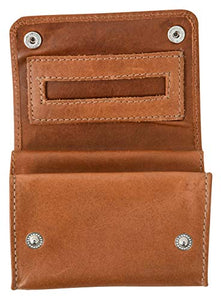 Portatabacco Gusti Leder studio “Lutz” porta sigarette cartine accendino vera pelle vintage classico naturale marrone chiaro 2T17-22-5