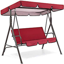 Altalena per Esterni Sedia a 3 posti Cuscino Impermeabile di Ricambio Coprisedile per Altalena Coprisedile per Altalena per Patio Esterno per Patio Giardino Cortile,Rosso,150CM x 50CM X 10CM