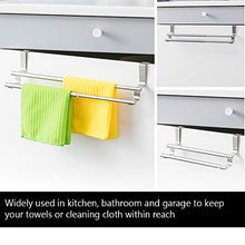 Smandy Doppi Strati di portasciugamani da Bar in Acciaio Inox portasciugamani telescopici Supporto Appendiabiti Organizer Parete portasciugamani per Bagno Cucina
