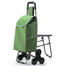 MXZBHCarrello Pieghevole, Scale per Arrampicata Facili Carrello Pieghevole per Paraurti con Ruote in PU con Sedile Carrello in Tessuto Oxford Grande capacità 40L