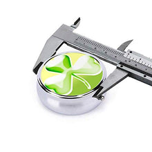 Contenitore per pillole rotondo a forma di trifoglio lucido a 3 scomparti, in metallo, per medicina e vitamine, per viaggi all'aperto
