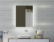 Lux-aqua LLC60X70DP - Armadietto da bagno con specchio, in alluminio, con LED, luce bianca calda/fredda