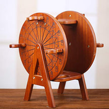 ASDFY Portabottiglie in Legno Ruota panoramica Ornamenti Artigianali Portabottiglie per Vino Casa Soggiorno Portabicchieri sospeso Portabottiglie da Tavolo