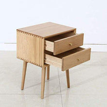 H-CAR Comodino Comodino Comodino Camera da Letto Comodino Moderno Nordico in Quercia con Gambe in Legno Organizer Storage Unit