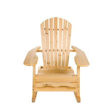 Trueshopping Adirondack Bowland Sedia a Dondolo per Giardino/Patio con Cuscino a Strisce Bianco e Blu