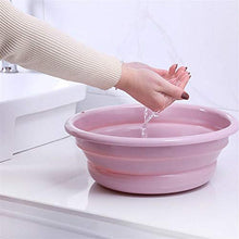 Fangfang Pieghevole Lavabo Pieghevole Campeggio del risparmiatore dello Spazio Wash up Scodella Washtub Frutta Bacino del Bambino lavabo Accessori for Il Bagno (Color : Pink)
