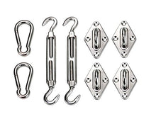 Fanaticism  - Accessori di fissaggio per parasole, set per montaggio quadrangolare in acciaio inox