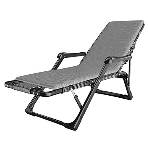 PAKUES-QO Lettini Prendisole Pieghevoli Lettini Prendisole Grigi Poltrone reclinabili con Cuscini | Sedia da Giardino reclinabile Imbottita con poggiapiedi | Sedie a Sdraio