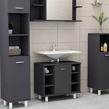 vidaXL Armadio da Bagno Grigio 60x32x53,5 cm in Truciolato