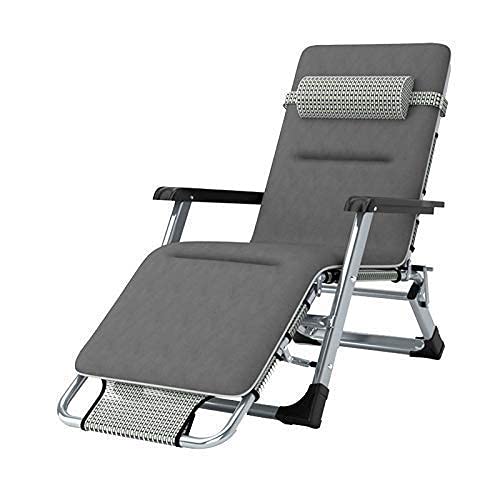 Sedia a Sdraio Pieghevole per Patio Zero Gravity, Sedia Portatile Sedia Regolabile per Lettino Prendisole Reliner per Terrazza Sul Cortile a Bordo Piscina con Cuscino E Imbottitura Oversize