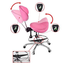SXRDZ Scopare del salone di massaggio Sedia con schienale regolabile girevole idraulico a gas di sollevamento ergonomico Sgabello for saloni manicure tatuaggio di terapia di massaggio di bellezza salo