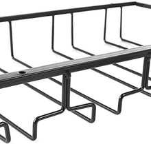Vetro Occhiali Holder Vino Piede Appeso con 4 Row per la Cucina Bancone, 40 × 22,5 × 5,5 Centimetri,Bianca