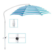 HXCD Compatto 2,1 m di Diametro Ombrellone Rotondo con sfalsamento Ombrellone a sbalzo da Giardino Manovella da Giardino Tenda da Sole per Esterni Tenda da Sole 360 °; Rotazione