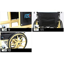 Carrozzine Semoventi, Transit Portatile Travel Self-Style, Old Man Pieghevole Lega di Alluminio Cuscino Oxford Traspirante Pu Bracciolo Impermeabile Schienale Pieghevole Luce A