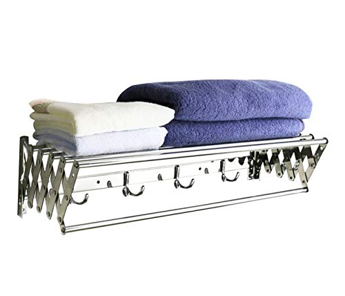 GXFWJD Porta Asciugamani da Bagno Porta Asciugamano Adesivo Porta Salviette Acciaio Inossidabile SUS 304 Appendi Portasciugamani Cucina Spazzolata (Color : Silver, Size : 80cm)