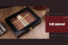 TGhosts Cigar Humidor, Fatto a Mano Cigar Humidor, Cedar Cigar Box Desktop con umidificatore e igrometro, Vetro Top
