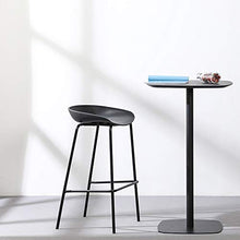 XuQinQin Sgabello da Bar Semplice Nordico Sgabello da Bar in plastica con Schienale Alto Stringen Home Cucina Bar sgabelli con poggiapiedi Pub Sedia sgabelli da Bar (Size : 75)