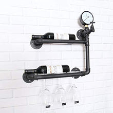 FAFZ Portavini Portabottiglie Portabottiglie Industriale retrò per Vino, Portabottiglie per Vino, Portabottiglie per Vino con Manometro