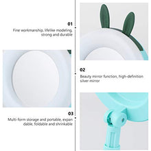 Uonlytech Illuminato Vanity Specchio Per Il Trucco Pieghevole Cervi Orecchio LED di Tocco Del Sensore di Luce Up Specchio Portatile Illuminato Controsoffitto Specchi per La Casa Tavolo