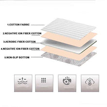 JR%L 60s Cotone Coprimaterasso, Lusso Voluttà Confortevole Impermeabile Trapuntato Addensare Flanella Giapponese Rotolo di Letto Non-Slip Dormire Mat-c 150x200x5cm