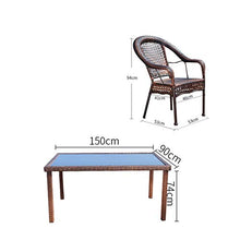 HLZY Tavolo in Vimini in Rattan mobili in Patio e Set Sedia, Set di mobili da Giardino in Rattan tavola e sedie del Patio Set tavolino da caffè con Conversazione per Giardino all'aperto