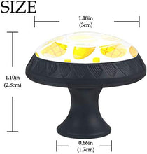 Giallo tropicale del mango della frutta tropicale di estate Pomelli per Porta Set di 4 Pomelli per Mobili Manopole per Cassetti Cucina Armadio Vetro