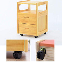 DGHJK Mobili per la casa, Comodino Portatile in Legno massello, Soggiorno, Camera da Letto , Comodino , armadietto Laterale, armadietto con 2 cassetti , 14.3''x15.7''x20.4 ''