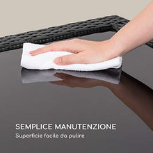 blumfeldt Peniche - Tavolo da Giardino, Superficie Tavolo 150 x 90 cm, per 6 Persone, Materiali: Polyrattan/Alluminio/Vetro, Resistente alle Intemperie, Aspetto Rattan, Nero