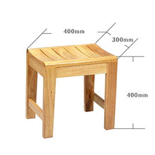 Sgabello per Doccia Sgabello per Bagno in Legno Sgabello per Bagno Antiscivolo Sgabello per Lavaggio dei Piedi Sedia per riporre e rifinire Il Bagno per Uso Interno ed Esterno, Colore Legno Naturale,