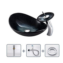 Yxx max -Lavabo Lavandino del Bagno, Vetro temperato Art Bacino Moderna semplicità Vetro Art Bacino -Black Lavandino del lavabo (Color : 2#, Size : Basin+Accessories+Faucet)