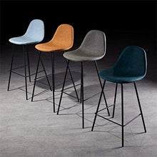 YUBINjiubadeng Sgabello da Bar 25 / 29inch contatore Altezza Bar Stool Sedia d'Epoca in Pelle Sgabello con Schienale Alto Sunken Sedile Pianale da Cucina Bistro Cafe Bar Max.carico 440lb