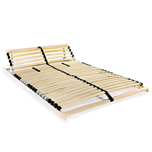 vidaXL Legno Faggio Rete Doghe 7 Zone 28 Doghe 140x200cm Letto Matrimoniale
