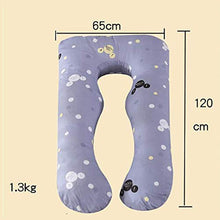 Gravidanza a forma di U cuscino stampato completa di maternità corpo Nursing Cuscino alta cotone elasticizzato sostituibile e lavabile for dormire in gravidanza e allattamento, 06,120x65cm Huangwei721