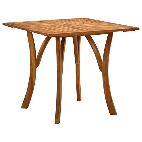 FAMIROSA Tavolo da Giardino 85x85x75 cm in Legno Massello di Acacia