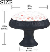 Modello carino zampe di cane rosso Pomelli per Porta Set di 4 Pomelli per Mobili Manopole per Cassetti Cucina Armadio Vetro