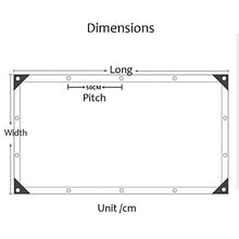 GDMING Telone Occhiellato Trasparente, Robusto 100% UV E Impermeabile Tela Cerata，per All'aperto Pianta Antipioggia, (400gsm) PVC Copertura per Mobili da Giardino, 50 Dimensioni