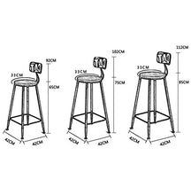 DFREW Sgabelli Alta Sgabello da Bar Cucine Sedia da Pranzo Colazione Sgabello | Sedie Alte Bar Stool Contatore Sedia Di Svago Sedile Retro Multisize Sgabelli Design (Sede Di Legno),Blu,65Cm