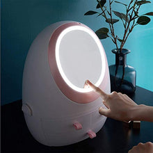 AITAOZI Specchio per il trucco a LED ricaricabile con luci, specchio per vanità illuminato ad ingrandimento, touch controllo, rotazione e specchio cosmetico dimmerabile per il desktop da barba da viag