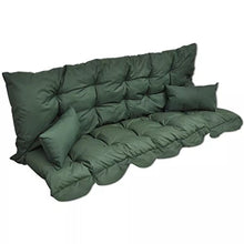 Goliraya Cuscini per Dondolo in Tessuto Verde/Bianco Crema,Cuscino Grande,Cuscini Divano,Cuscino per Panca,Cuscini Pallet,Cuscino Panca,Cuscini da Esterno,Cuscini da Giardino 180x50x12 cm