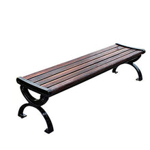 Panchina Da Giardino In Metallo Per Esterni, Struttura In Alluminio Pressofuso E Panca Da Giardino In Legno Anticorrosivo, Panchina Da Portico Retrò Con Bracciolo Schienale,prato Quadrato Per Terraz