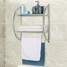 COSTWAY Porta Asciugamani da Parete Porta Salviette a 2 Ripiani per Bagno in Acciaio Inossidabile