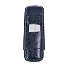 WSJMJ Custodia per Sigari da Viaggio in Pelle Portatile in Legno di Cedro, 2 Tubi con Supporto Taglierina per Sigari in Acciaio Inox, Rivestiti in Legno di Cedro