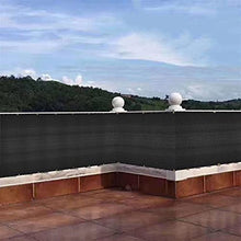 WUZMING Recinzione Copertura Frangivista Balcone 85% Blocco Resistente ai Raggi UV Foro di Metallo per Giardino Patio Giardino Dietro la Casa HDPE con Fascette (Color : Black, Size : 0.9x1.8m)