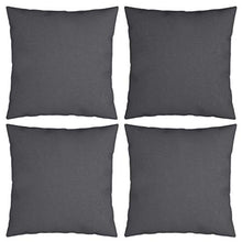 Buyounger Cuscini Decorativi 4 pz Antracite 50x50 cm in Tessuto