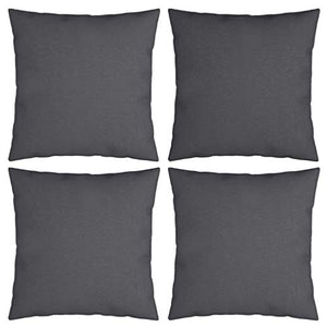 vidaXL Cuscini Decorativi 4 pz Antracite 60x60 cm in Tessuto