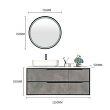 Set di Mobili da Bagno Mobile in Legno per Lo Specchio Intelligente Vanity toletta combinata per Il Bagno Cabinet Set con Specchio (Color : Gray, Size : 50x120x85cm)