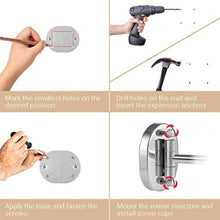 HGXC Specchio per Il Trucco con luci dimmerabili Specchio per Bagno a Parete con ingrandimento in Acciaio Inossidabile Touch Screen 360 Gradi