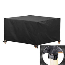 Nai-storage Copritavolo da Giardino Impermeabile Resistente 420D Oxford Tessuto Antivento Anti-UV Copri Tavolo da Giardino 242 x 162 x 100 cm (Color : Black)