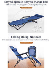 FUFU Sedie a Sdraio Lounge Chair, Sedia Pieghevole Lazy Backrest Folding Bed Lunch Break reclinabile Esterno Portatile Lounge Siesta Letto 176x48x30cm Pieghevoli