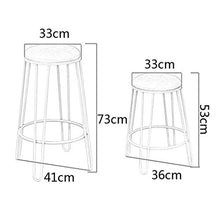 WGEMXC Sedie, Sedie Alte, Sedie a Barre, Sgabelli Sedie Concise Bar Sgabello Cucina Cucina Breakfast Bistro Pub Caffè Altezza Poiapiedi Metallo Impermeabile, Anti-Slip,# 1,73 Cm.
